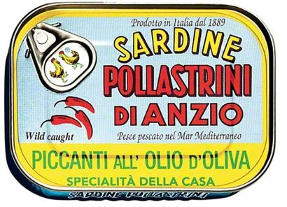 POLLASTRINI DI ANZIO Spiced Sardines in Olive Oil - International Loft