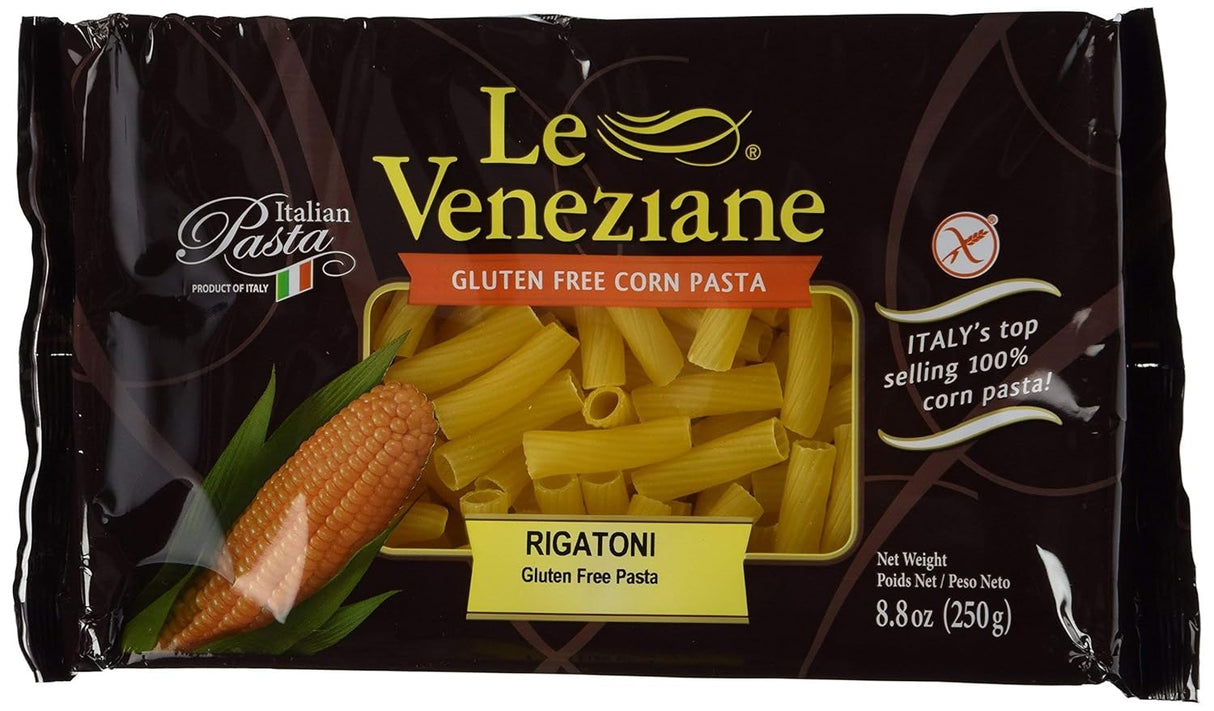 Le Veneziane - Italian Gluten Free Rigatoni Pasta 8.8oz Package