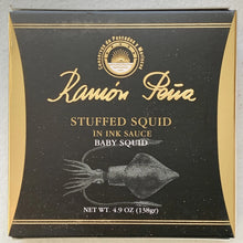 Load image into Gallery viewer, Ramon Pena Small Squid in Ink Sauce Chipirones en su Tinta  4.6 oz (130g)
