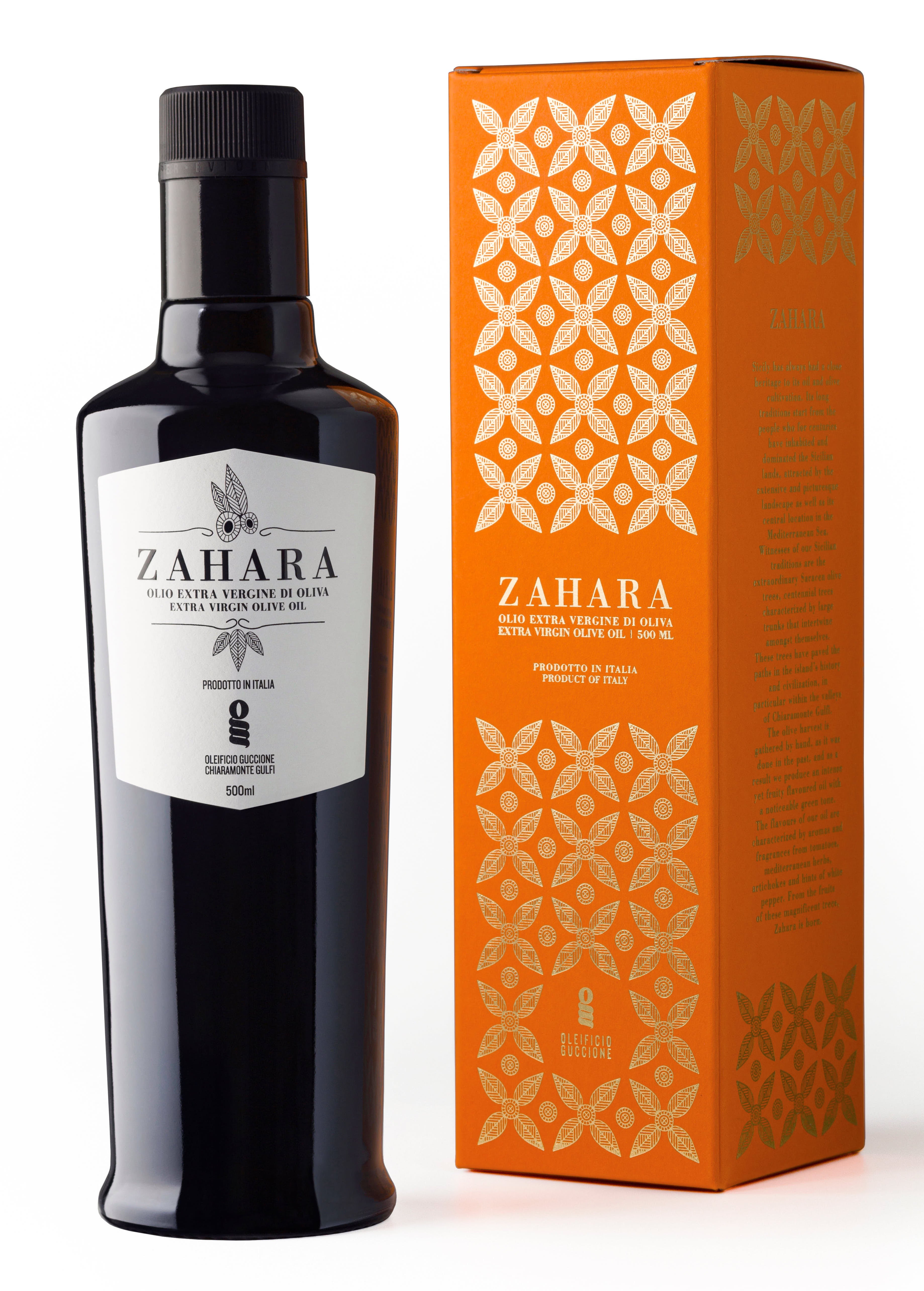 邦楽 OLIVE OIL - Big Silhouette Zahara Premium Italian Extra Virgin Olive Oil 16.9 Fl Oz