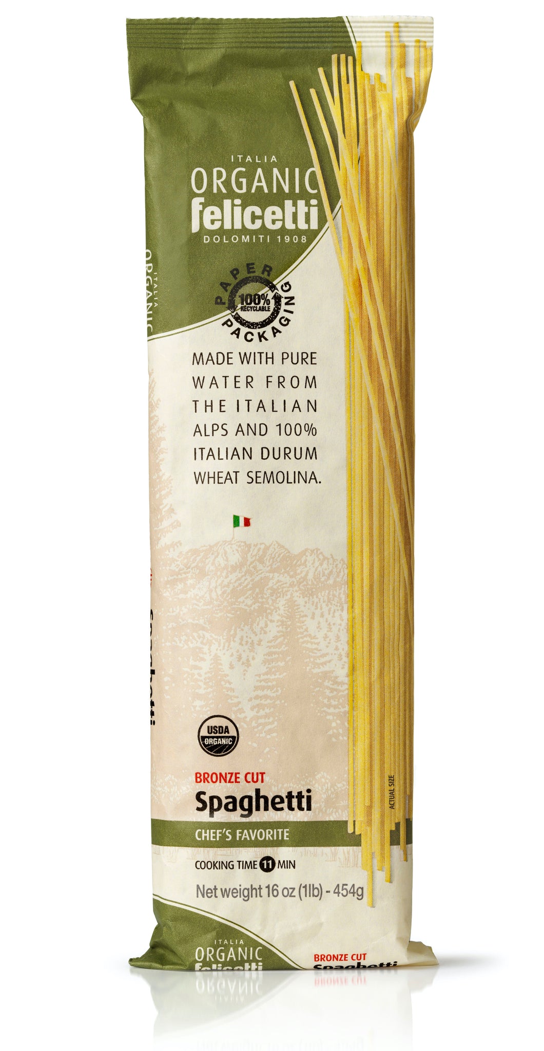 Felicetti Organic Spaghetti Pasta 1 lb Package - International Loft