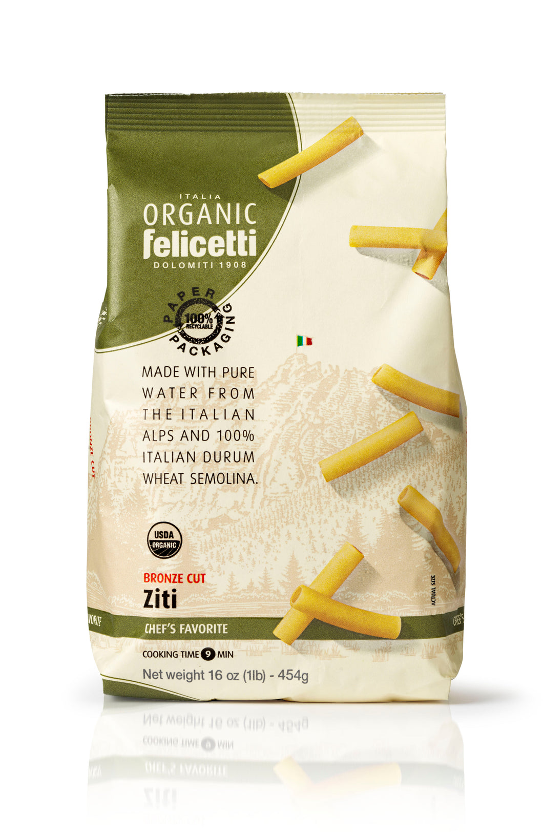 Felicetti Organic Ziti Pasta 1 lb Package - International Loft