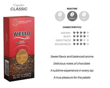 Load image into Gallery viewer, Aiello Caffé Classico Italian Espresso Capsules Pack, 50 Count Single Cup Coffee Pods Compatible with Nespresso Original Machines - International Loft
