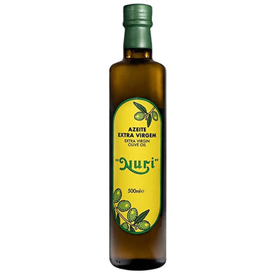NURI Extra Virgin Olive Oil 500 ml Glass Bottle, Premium Polyphenol Rich EVOO, Cold Pressed, Hand Selected and Harvested in Portugal - International Loft