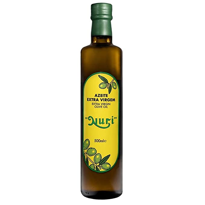 NURI Extra Virgin Olive Oil 500 ml Glass Bottle, Premium Polyphenol Rich EVOO, Cold Pressed, Hand Selected and Harvested in Portugal - International Loft