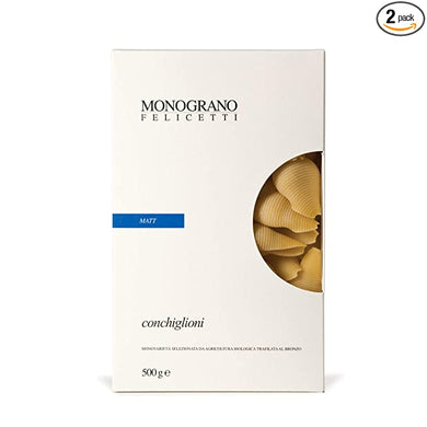 Monograno Felicetti Matt Conchiglioni Pasta Italian Organic Non-GMO 17.6oz (500g) - International Loft