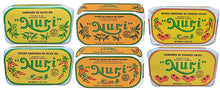 Load image into Gallery viewer, NURI Portuguese Sardines And Mackerel Variety Pack In A Limited Edition Gift Box 6 Pack Bundle One of Each - International Loft
