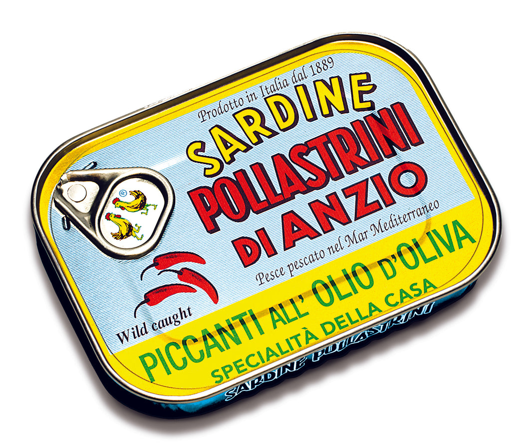 POLLASTRINI DI ANZIO Spiced Sardines in Olive Oil - International Loft