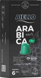 Aiello Caffe Italian Espresso 10 Capsule Pack Compatible with Nespresso Original Machine Single Cup Coffee Pods (Arabica) - International Loft