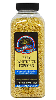 Fireworks Popcorn Baby White Rice Popcorn - 15 Ounce Bottles - International Loft