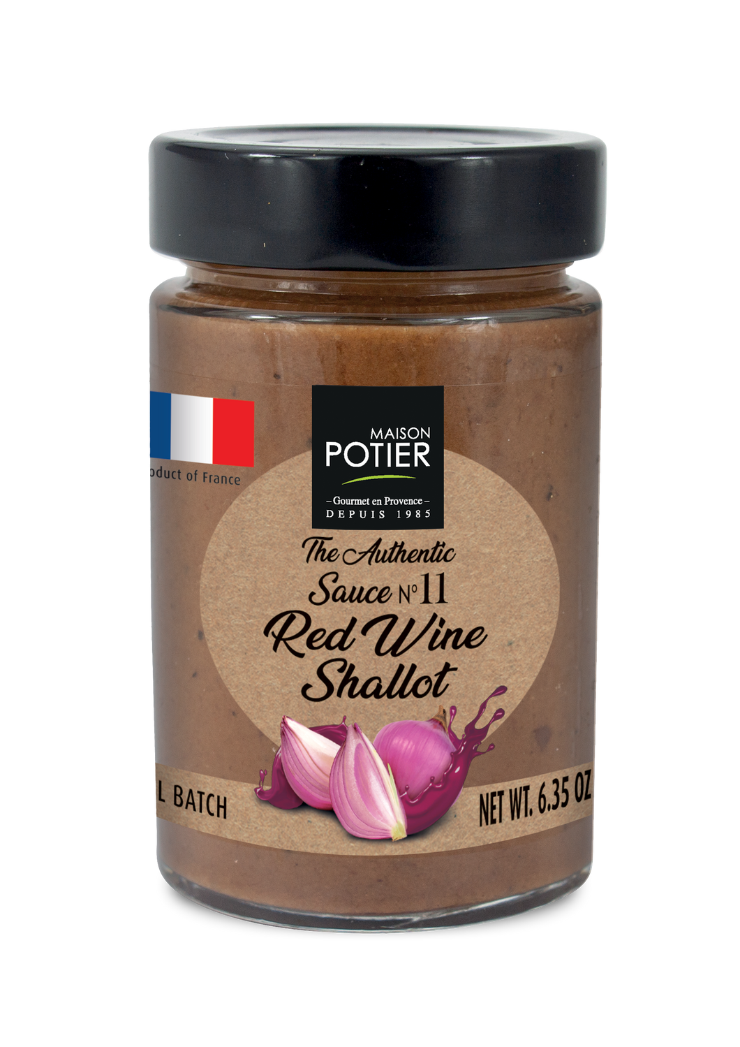 Maison Potier Red Wine and Shallot Sauce, The Authentic Sauce N. 11, 6.35oz Jar - International Loft