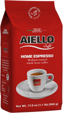 Load image into Gallery viewer, Aiello Caffé Home Italian Espresso Coffee Beans Coffee Beans, Medium Roasted Whole Bean Coffee Blend - International Loft
