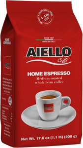 Aiello Caffé Home Italian Espresso Coffee Beans Coffee Beans, Medium Roasted Whole Bean Coffee Blend - International Loft