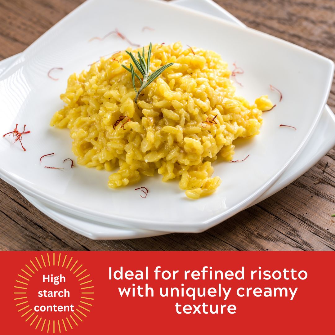 RISO MITTINO Organic Carnaroli Rice For Risotto. Imported from Piemonte Italy. Chef’s choice Vacuum Packed for Freshness 35.5 oz pack (1 kg) - International Loft