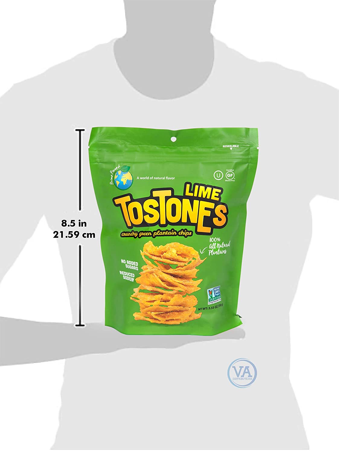 Prime Planet Tostones Lime Flavor 3.53 oz Resealable Package - International Loft