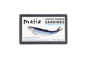 Matiz Lightly Smoked Sardines in Spanish Olive Oil - International Loft