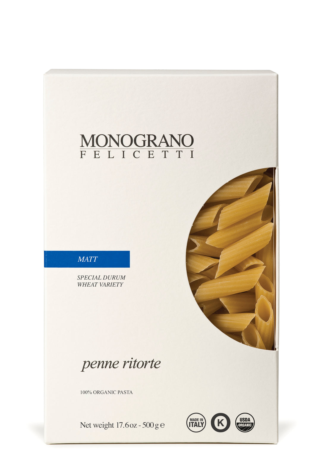 Felicetti MONOGRANO MATT Penne Ritorte Pasta 17.6 oz Package - International Loft