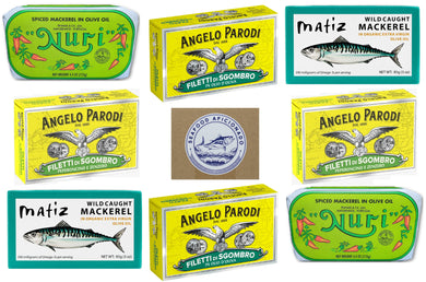 Seafood Aficionado Mighty Mackerel Sampler | 8 Pack - International Loft