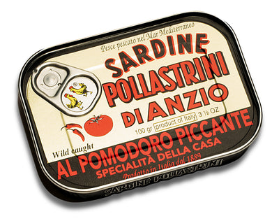POLLASTRINI DI ANZIO Sardines in Spiced Tomato Sauce and Olive Oil - International Loft