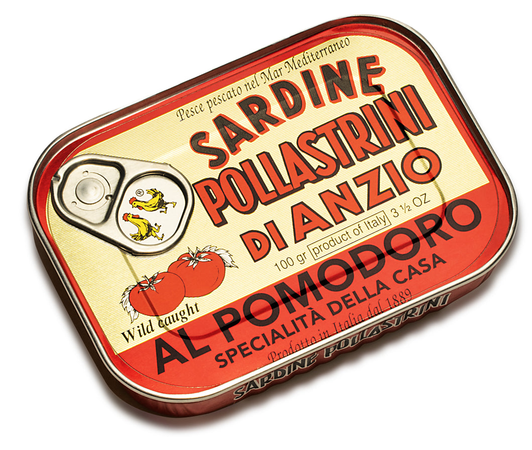 POLLASTRINI DI ANZIO Sardines in Tomato Sauce and Olive Oil - International Loft