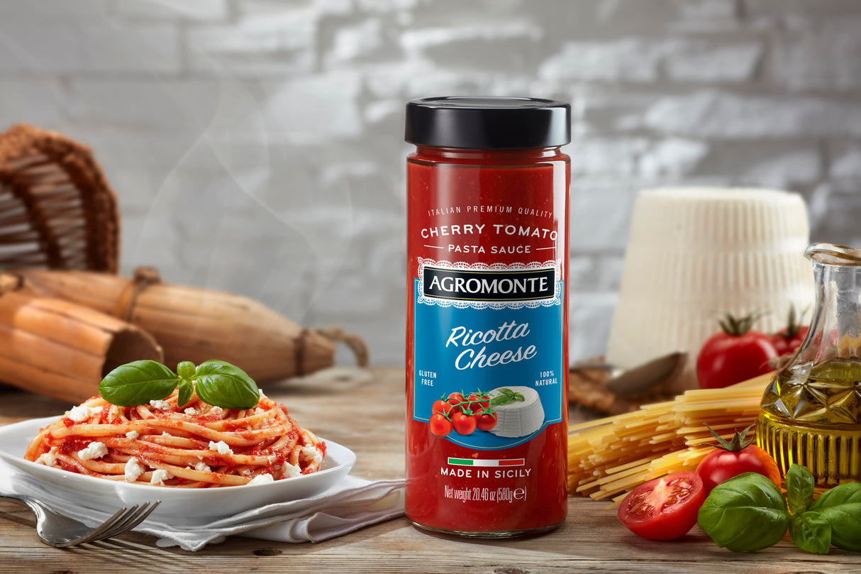 AGROMONTE Ricotta Cherry Tomato Pasta Sauce, 20.46oz - International Loft