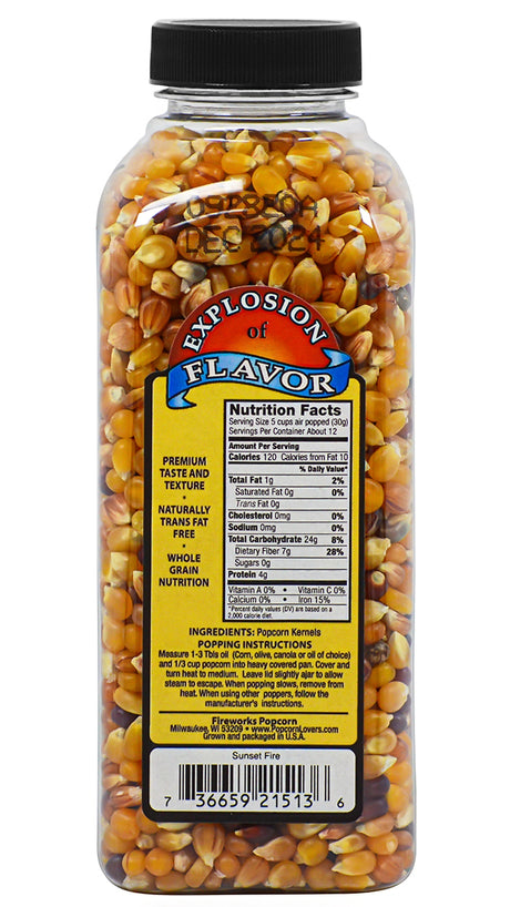 Fireworks Popcorn Sunset Fire Popcorn - 15 Ounce Bottles - International Loft