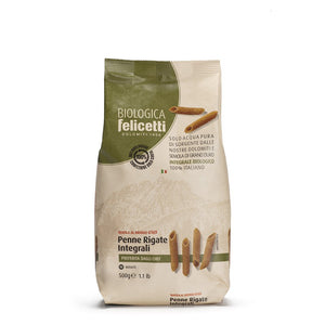 Organic Felicetti Whole Wheat Penne Rigate Pasta Italian Non-GMO 16oz (454g) - International Loft