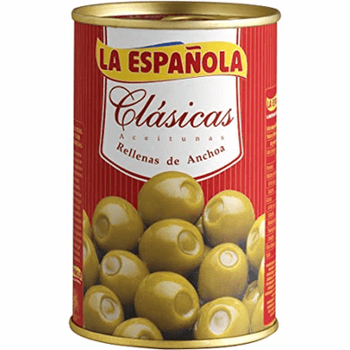 La Espanola. Clasicas Green Olives stuffed with Anchovies. 350g (12,35oz). - International Loft