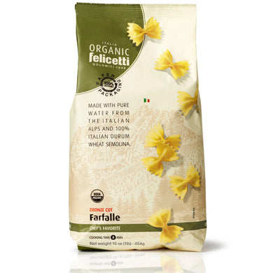 Organic Felicetti Farfalle Pasta Italian Non-GMO 16oz (454g) - International Loft