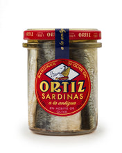 Load image into Gallery viewer, Ortiz Sardines in Olive Oil, 6.7 oz Jar - International Loft
